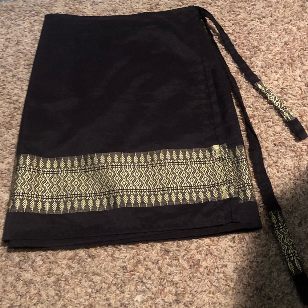 Gorgeous Black and Gold wrap around skirt